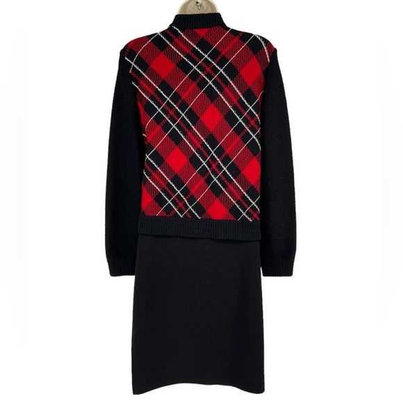 St. John Red and Black Plaid Dress - Picture 2 of 11